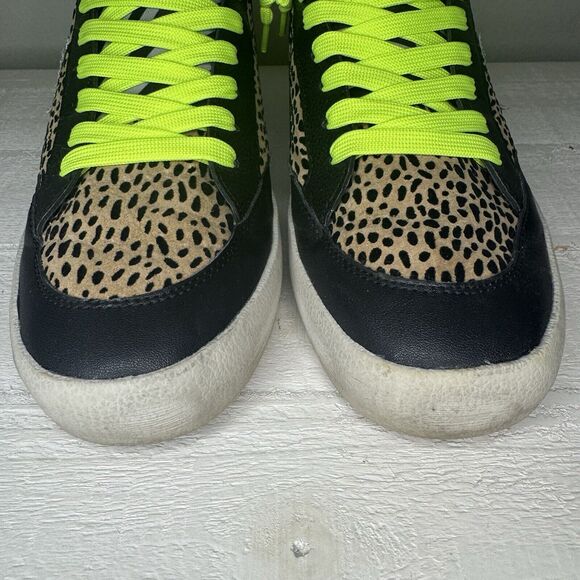 Gianni Bini Kaekko Glitter Star Cheetah Animal Print Fashion Sneakers Size 7 - Picture 4 of 9